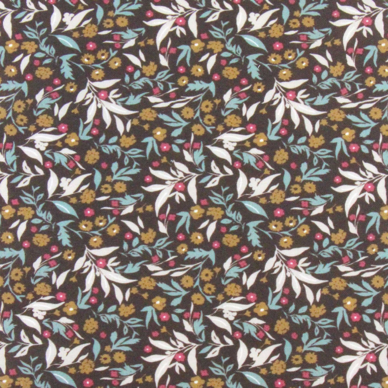 Printed Cotton KIMIA Sepia / Brown Sugar